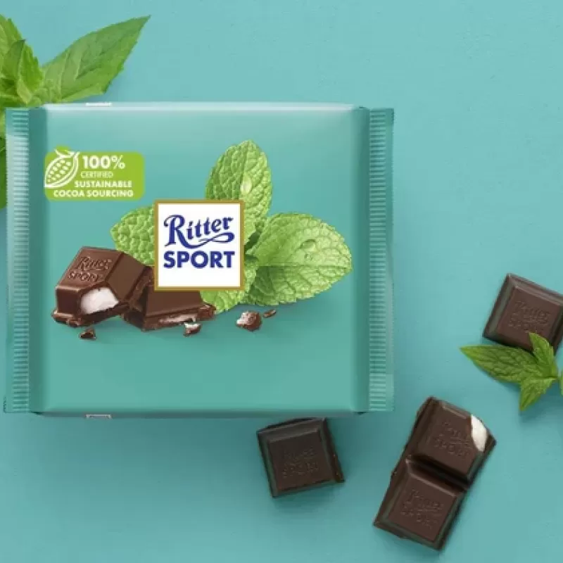 Ritter Sport Dark Chocolate with Peppermint Filling