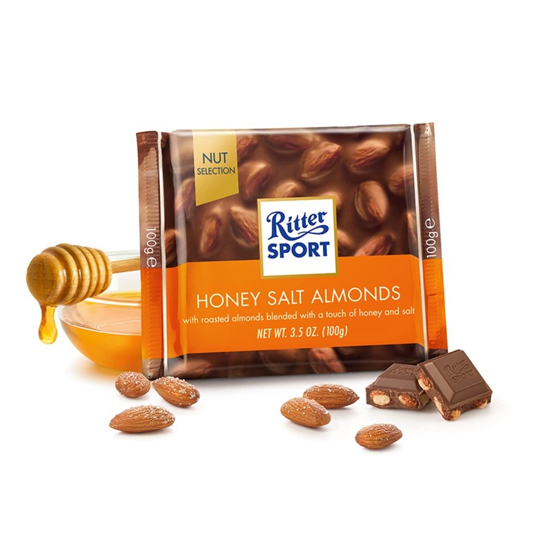 Ritter Sport Milk Chocolate Honey Sea-Salt Almonds