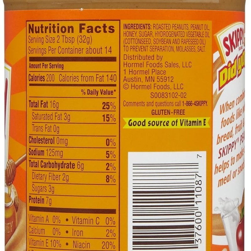 Skippy Roasted Honey Creamy Peanut Butter