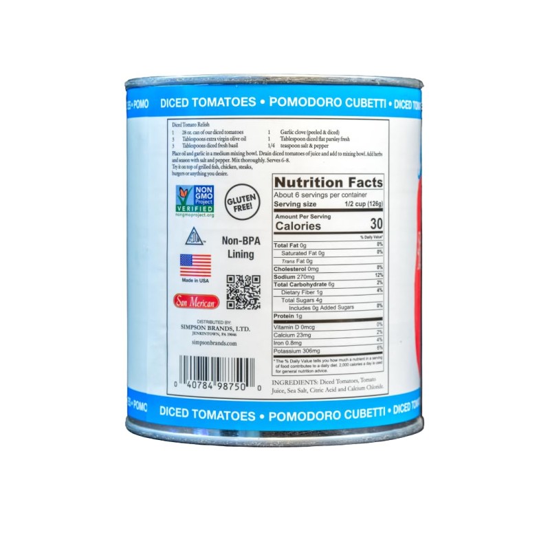 San Merican Tomatoes Diced 28oz