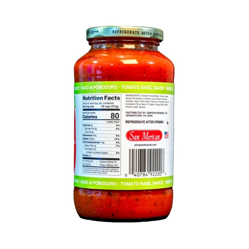 San Merican Tomato Basil Sauce