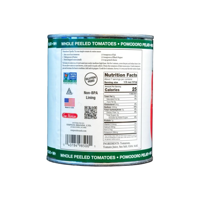 San Merican Whole Peeled Tomatoes