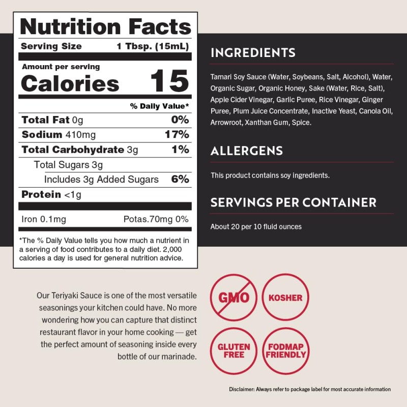 San-J Gluten Free Teriyaki Sauce