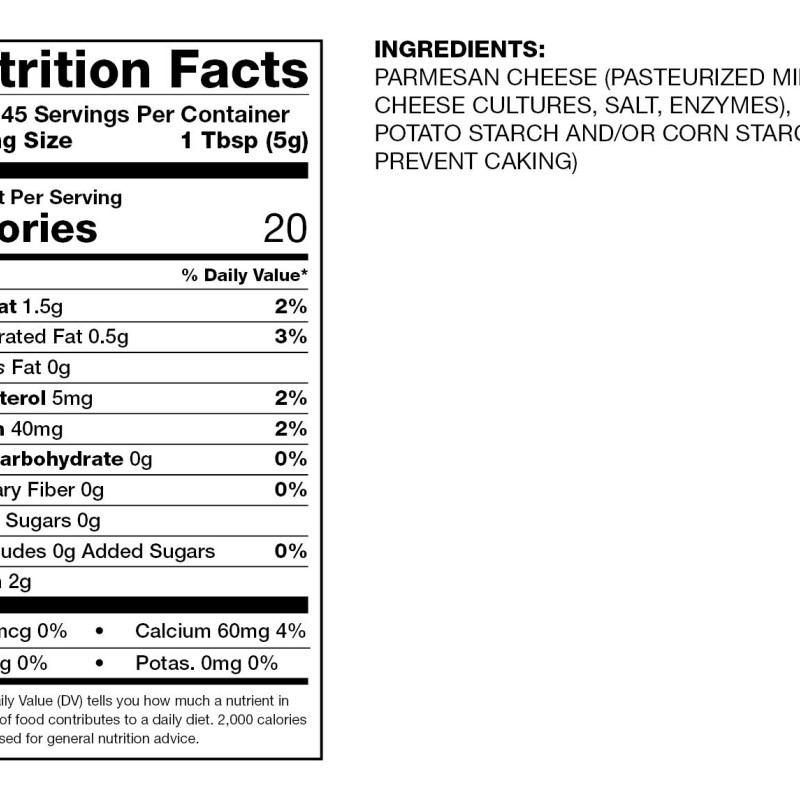 Sartori Parmesan Grated Cheese