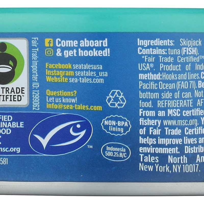 Sea Tales Skip Jack Tuna In Water no Salt