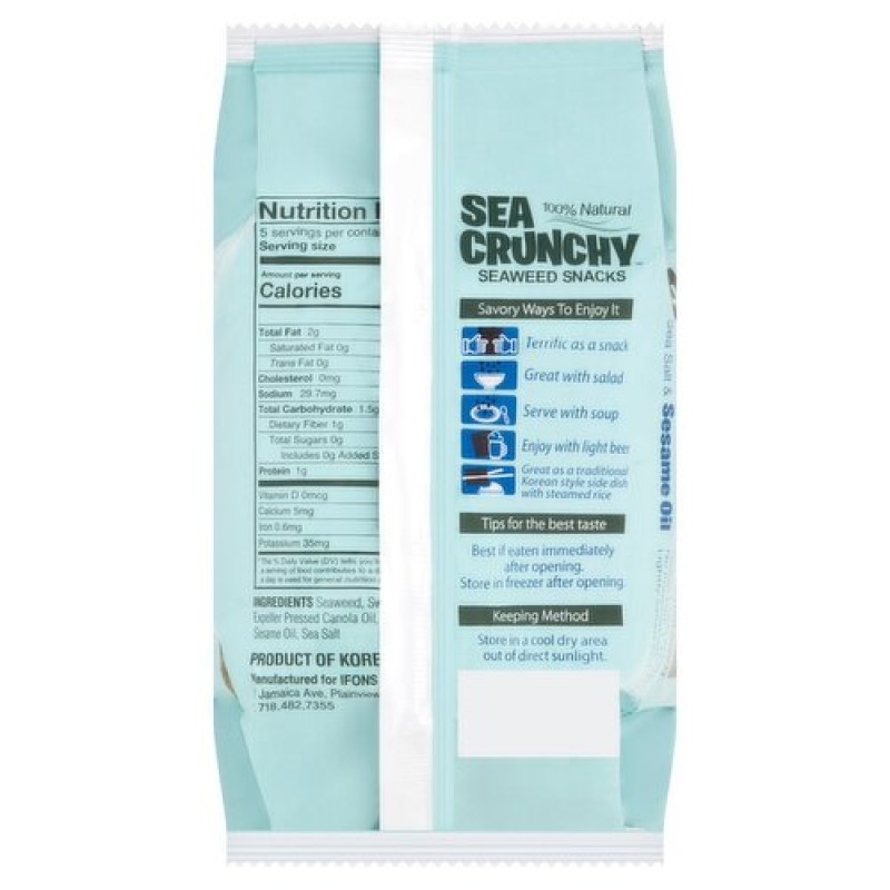 Seaweed Snacks with Sea Salt & Sesame Oil
