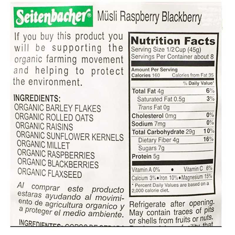 Seitenbacher Musli Raspberry Blackberry