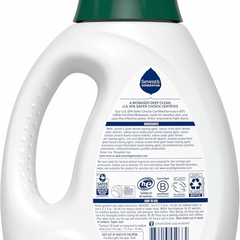 Seventh Generation Laundry Detergent Free & Clear
