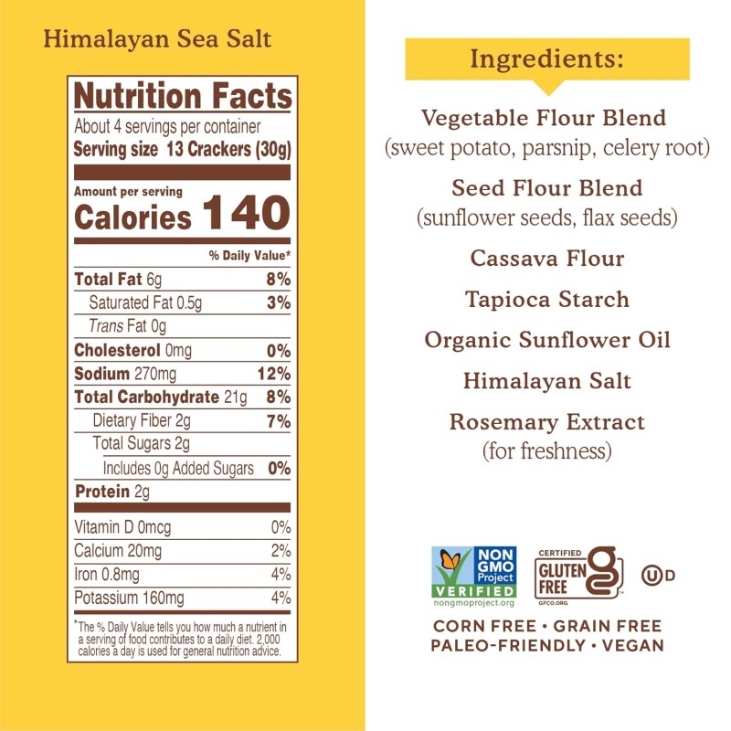 Simple Mills Crackers Himalayan Salt