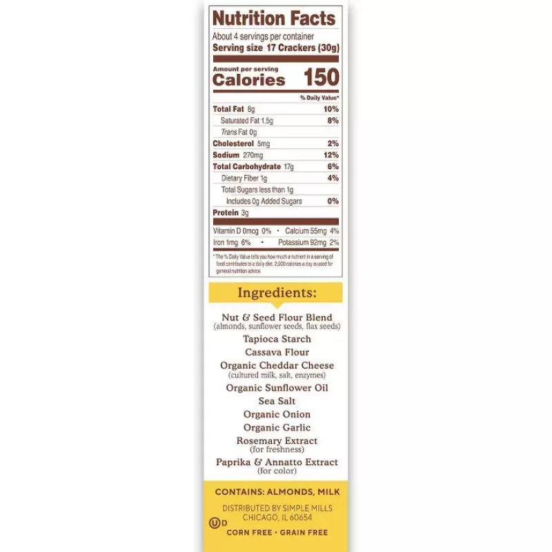 Simple Mills Almond Flour Farmhouse Cheddar