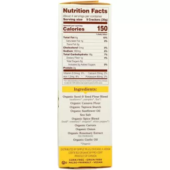 Simple Mills Organic Garlic & Herb Seed Crackers