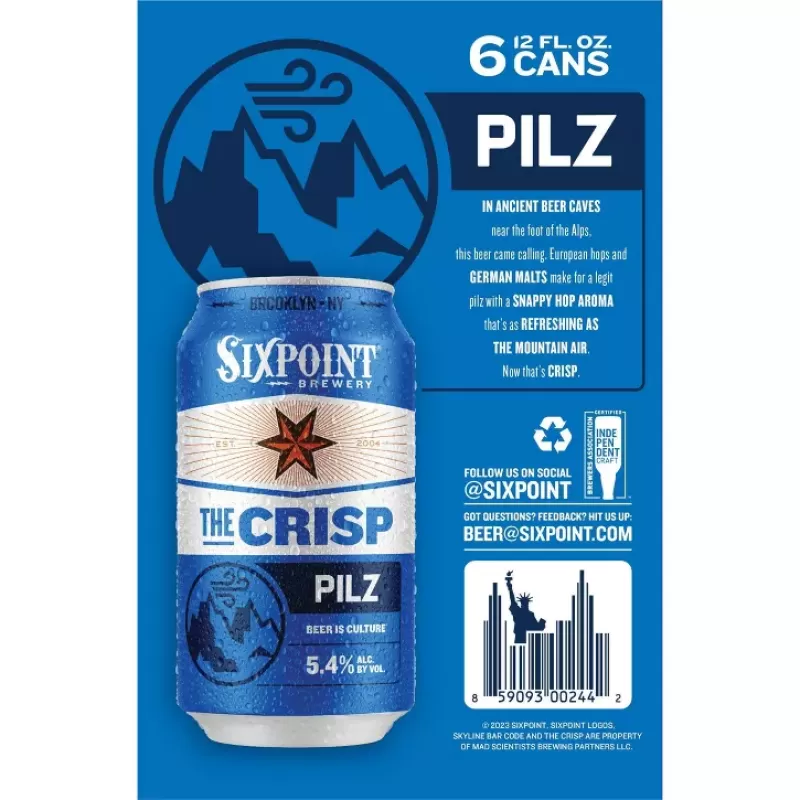 Sixpoint Brewery The Crisp Pilz Pilsner Beer