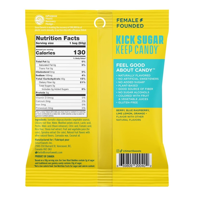 Smart Sweets Sour Blast Buddies