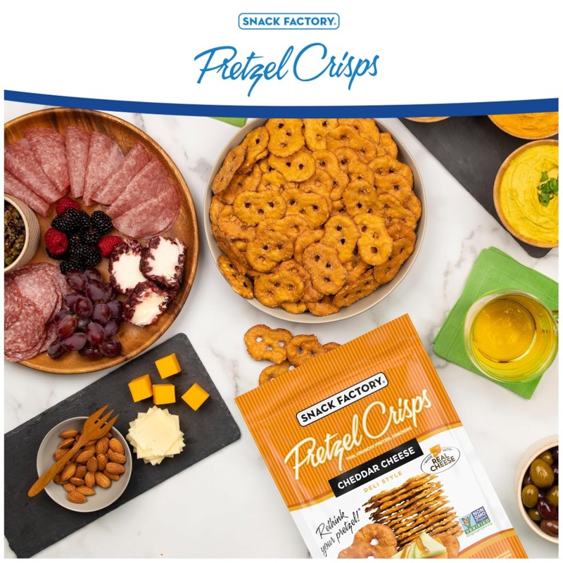 Snack Factory Pretzel Crisps Cheddar Cheese