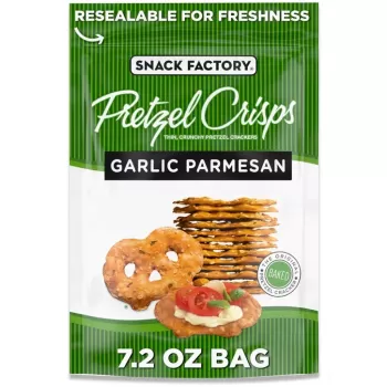 Snack Factory Pretzel Crisps Garlic Parmesan