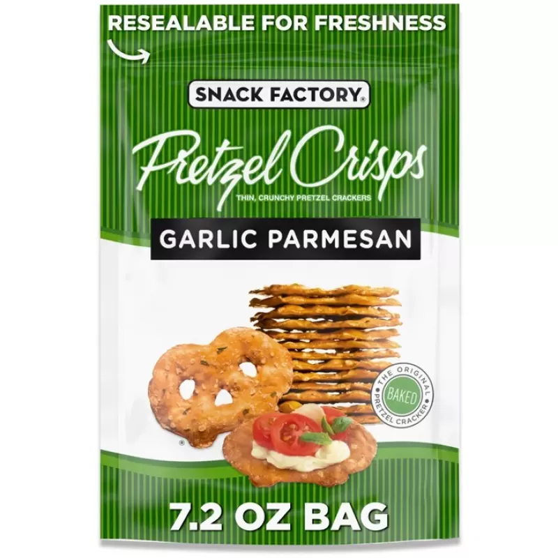 Snack Factory Pretzel Crisps Garlic Parmesan