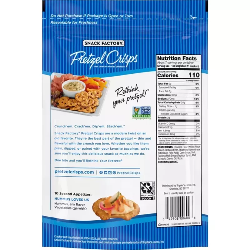 Snack Factory Original Pretzel Crisps