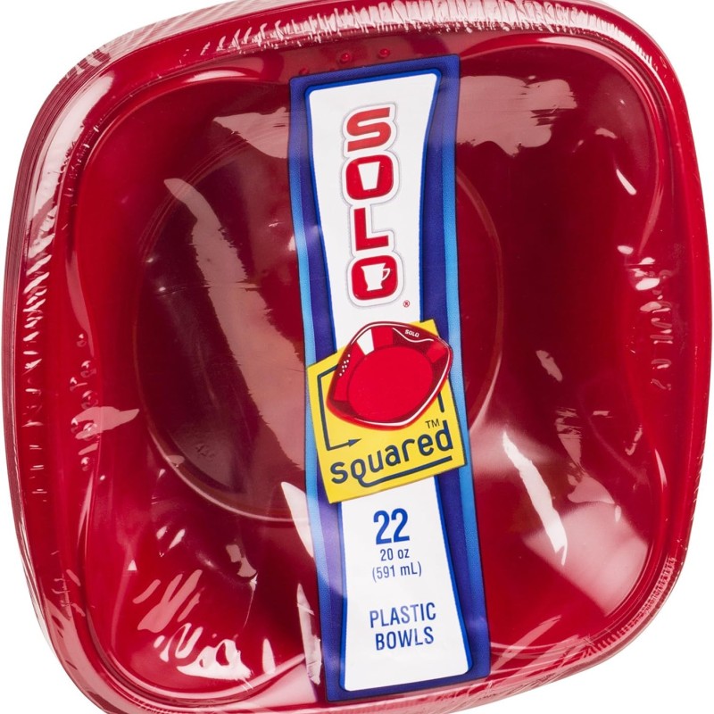 Solo Squared Plastic Bowls