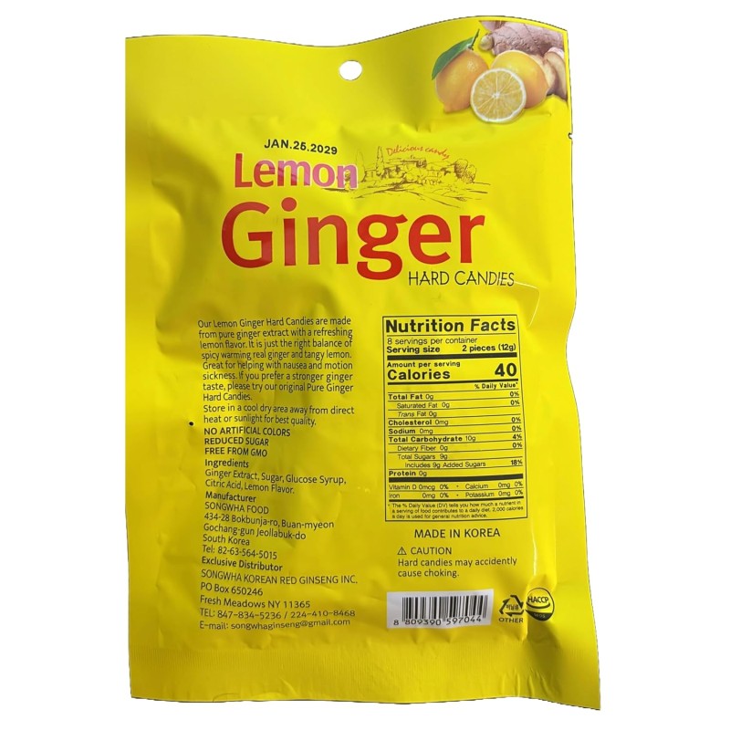 Songwha Lemon Ginger Hard Candies