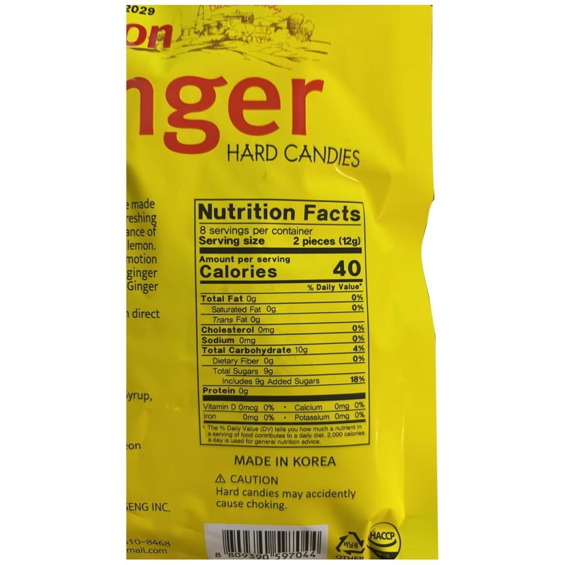 Songwha Lemon Ginger Hard Candies