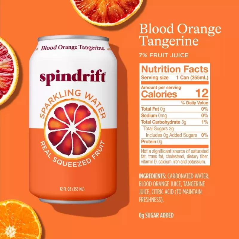 Spindrift Blod Orange & Tangerine 8-Pack