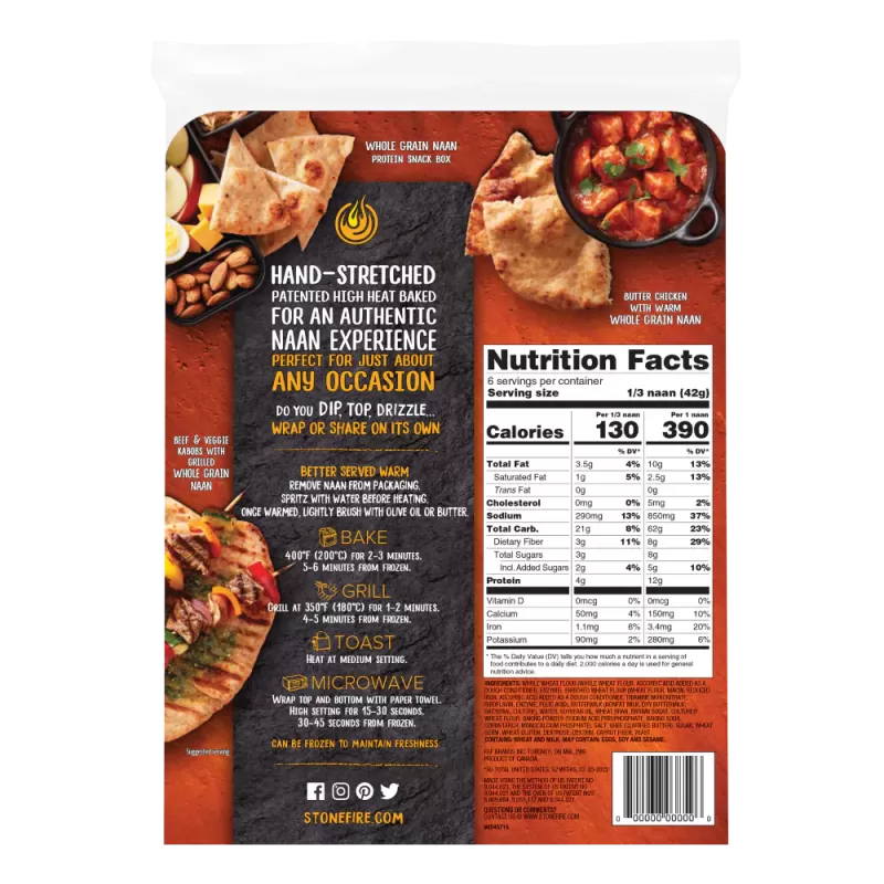 Stonefire Naan Whole Grain