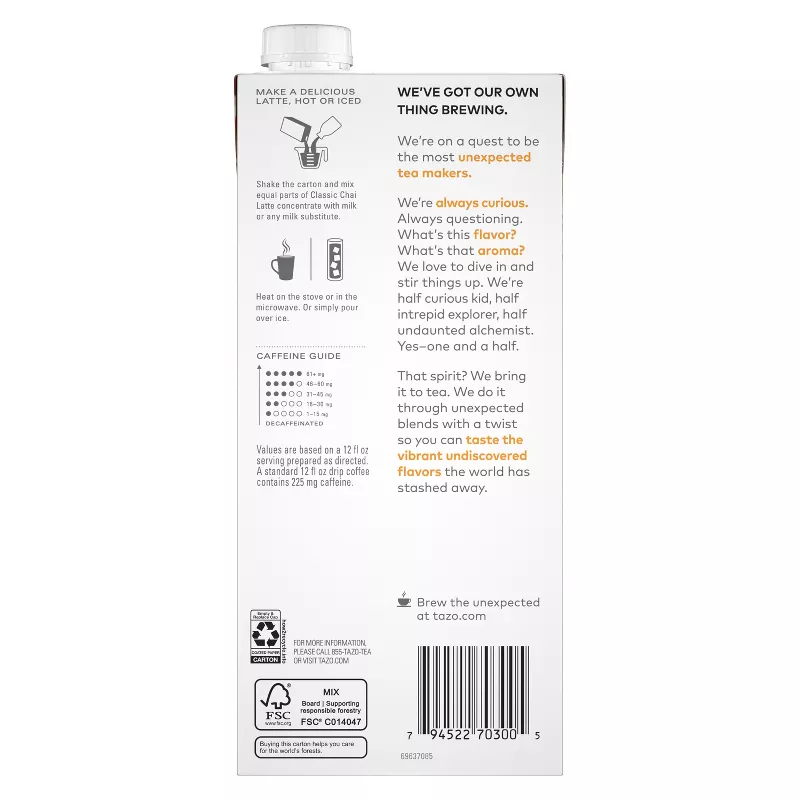 Tazo Chai Tea Latte Concentrate