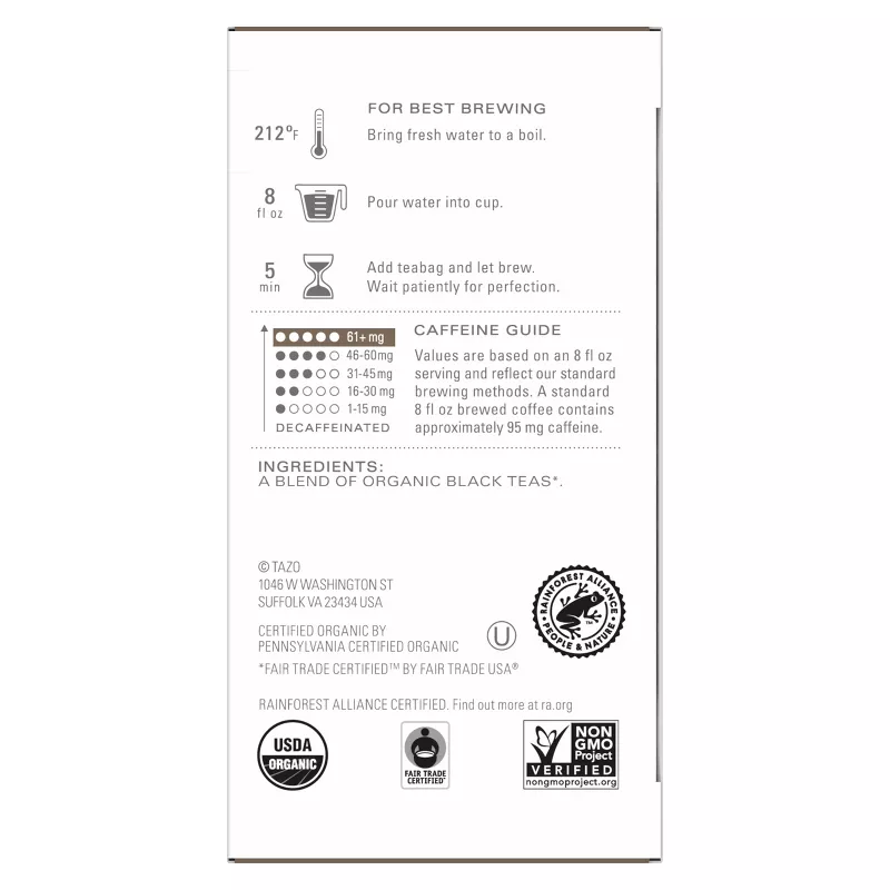 Tazo Organic Awake Elglish Breakfast