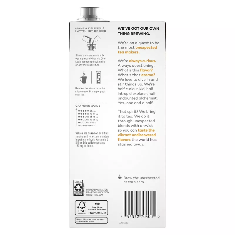 Tazo Organic Chai Latte Concentrate