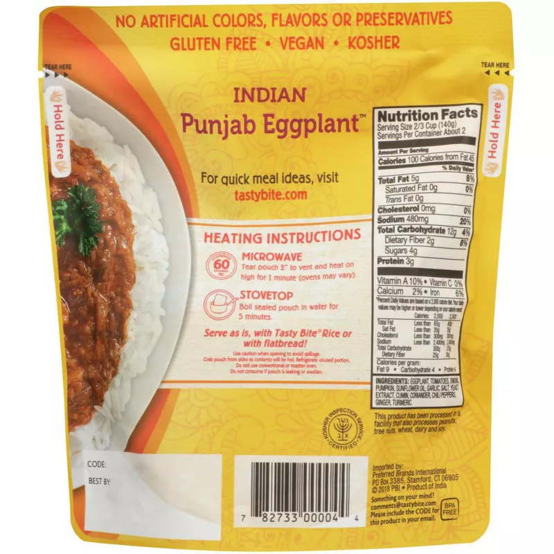 Tasty Bite Indian Punjab Eggplant