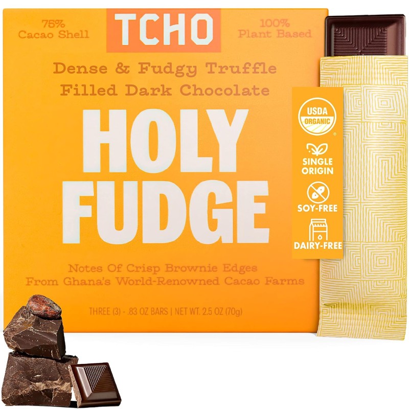 Tcho Holy Fudge Dark Chocolate Truffle Bars