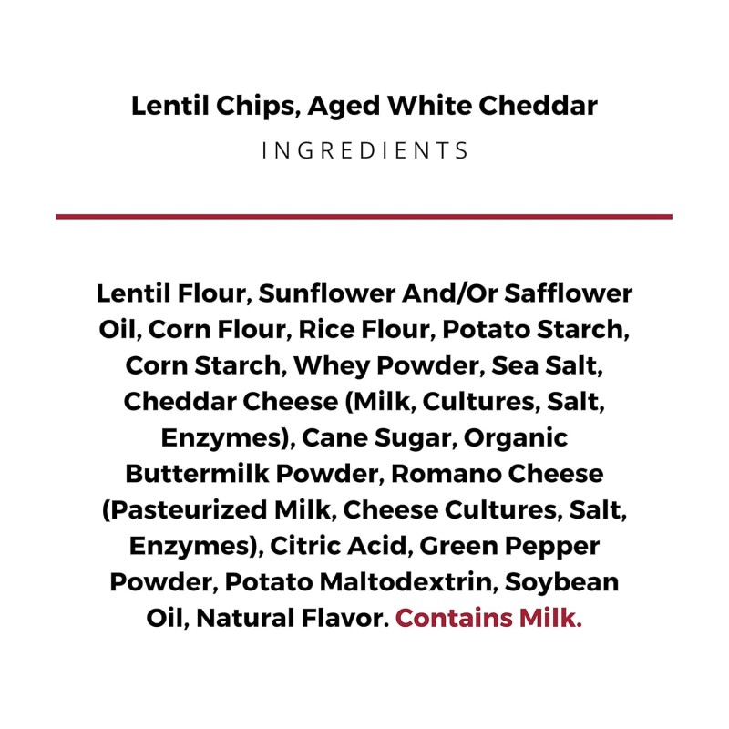 The Daily Crave Aged White Cheddar Lentil Chips