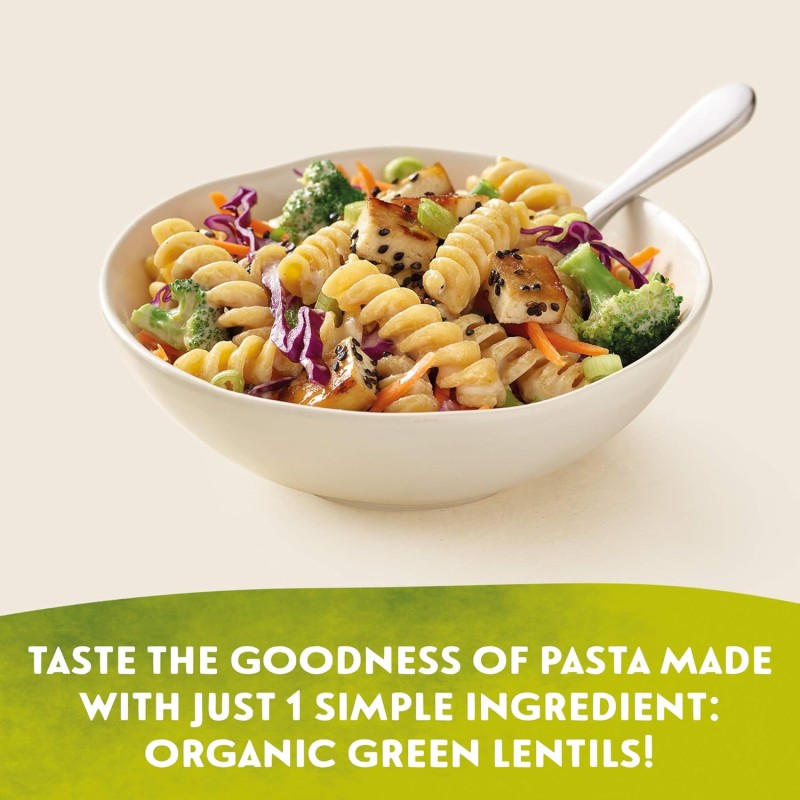 Tolerant Organic Green Lentil Rotini Pasta
