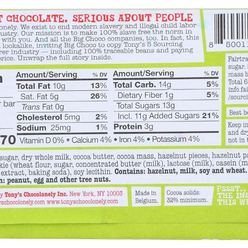 Tony's Chocolonely Hazelnut Cookie