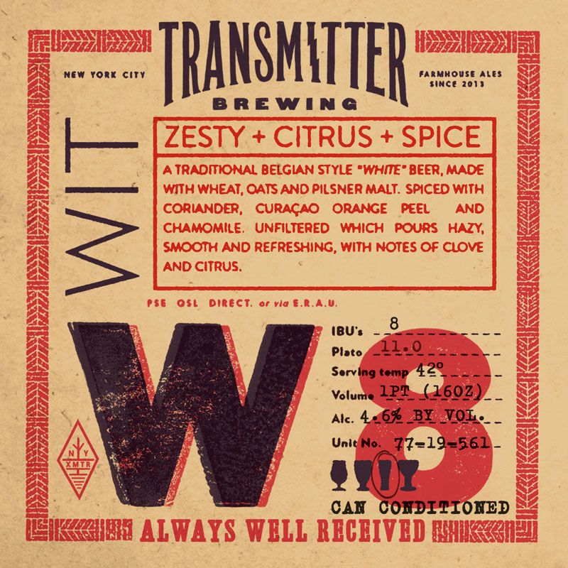 Transmitter Brewing Wit W8