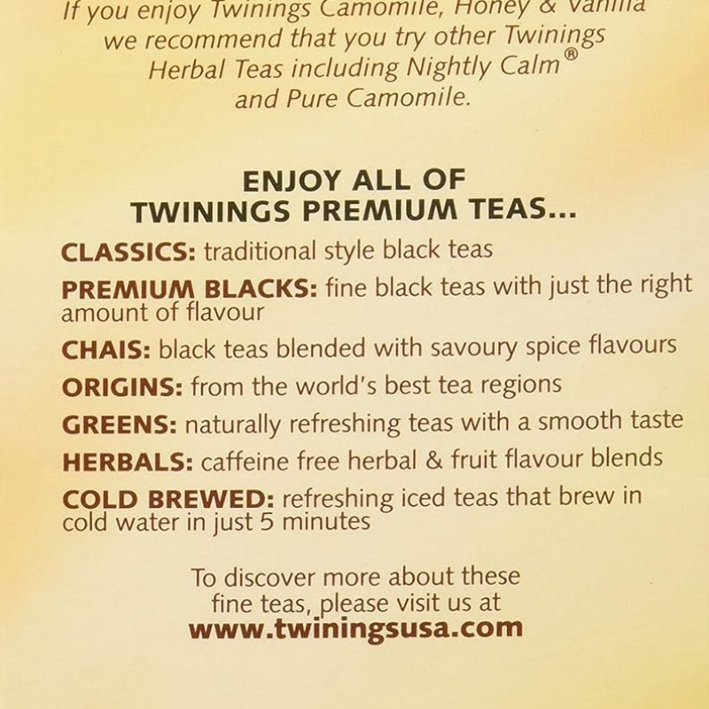 Twining Camomile Honey & Vanilla