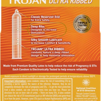 Trojan 3' Ultra Ribbed Condoms