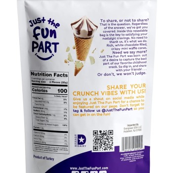 Just The Fun Part Waffle Cones With White Chocolate