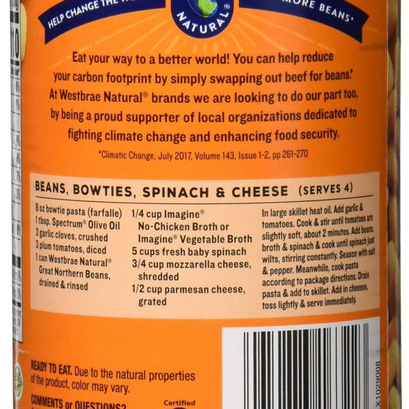 Westbrae  Natural Organic Great Northern Beans