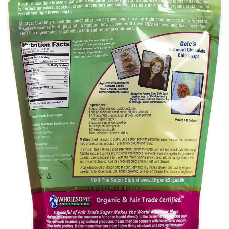 Wholesome Organic Sugar Light Brown