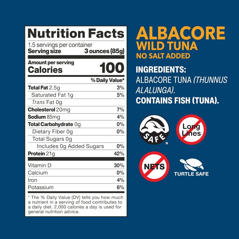 Wild Planet Albacore Tuna – No Salt Added