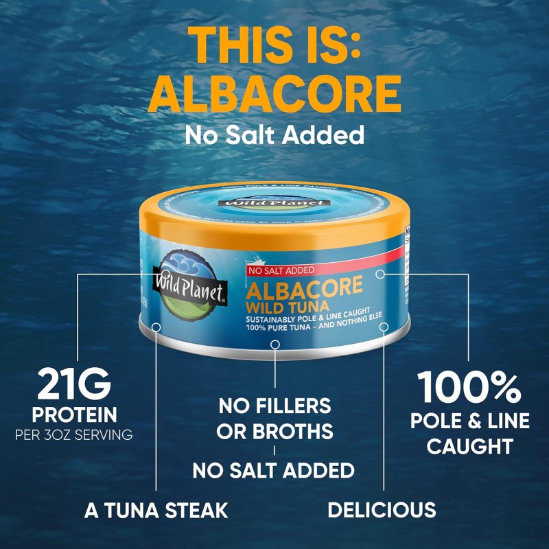 Wild Planet Albacore Tuna – No Salt Added