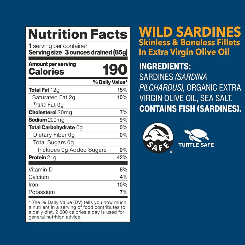 Wild Planet Sardines – Extra Virgin Olive Oil