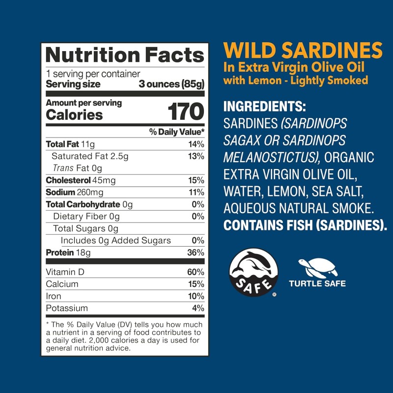 Wild Planet Sardines – Oil & Lemon