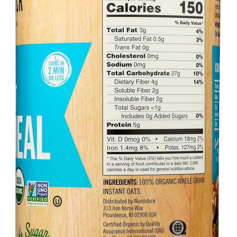 Woodstock Organic Instant Oatmeal