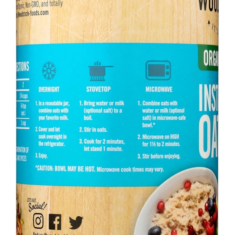 Woodstock Organic Instant Oatmeal