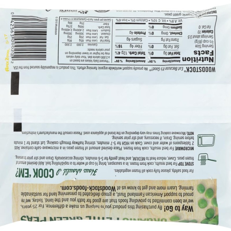 Woodstock Organic Petite Peas