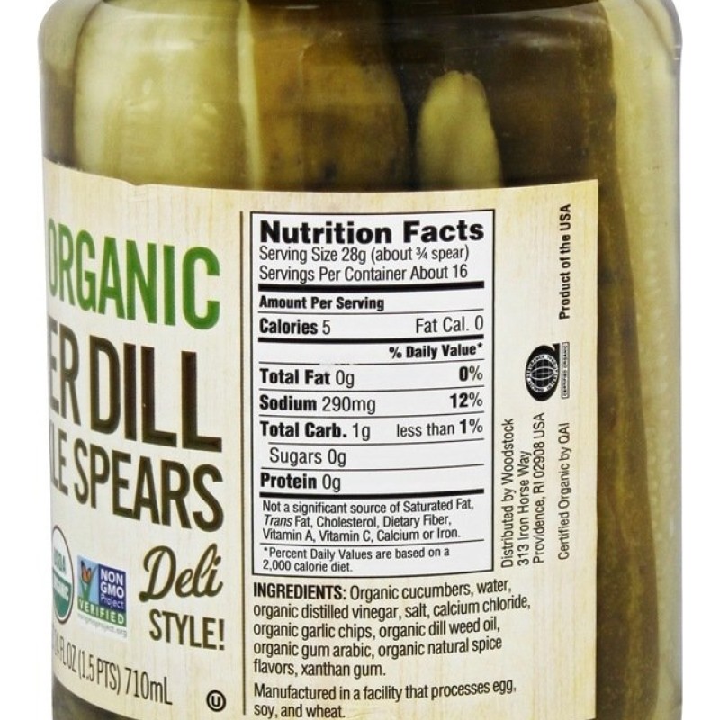 Woodstock Organic Pickles Spears