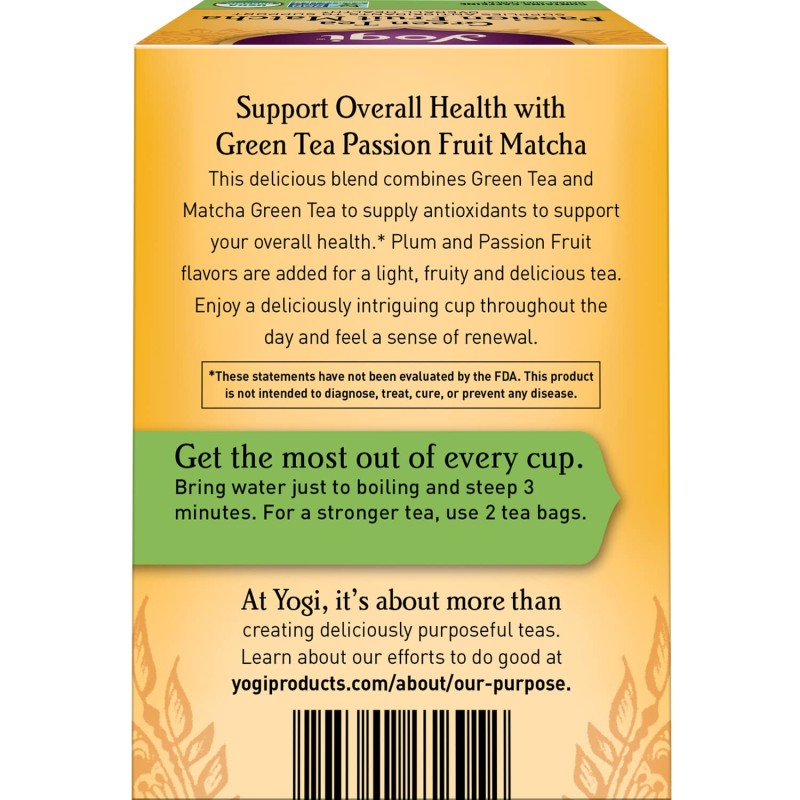 Yogi Green Tea Passion Fruit Matcha