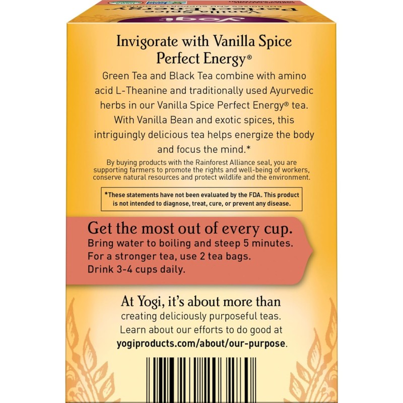 Yogi Vanilla Spice Perfect Energy